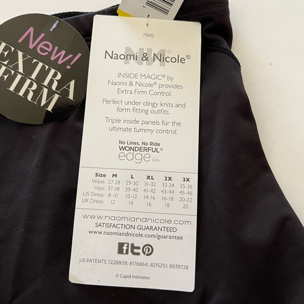 Naomi & Nicole Extra Firm Control Shapewear Inside Magic High Waisted Brief NEW - Picture 5 of 6
